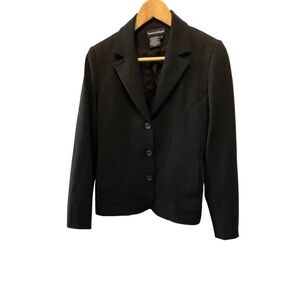 TRISTAN & ISEUT Black Fitted 3 Bottom Dressy Workplace Blazer Jacket 6